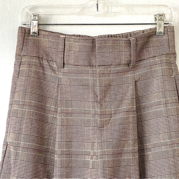 Banana Republic Petite Brown Plaid Parc Wide-Leg Pants - Picture 6 of 10